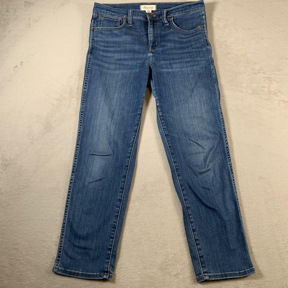 Madewell Jeans Womens 29 Blue Mid-Rise Stovepipe Stretch Denim Casual Classic